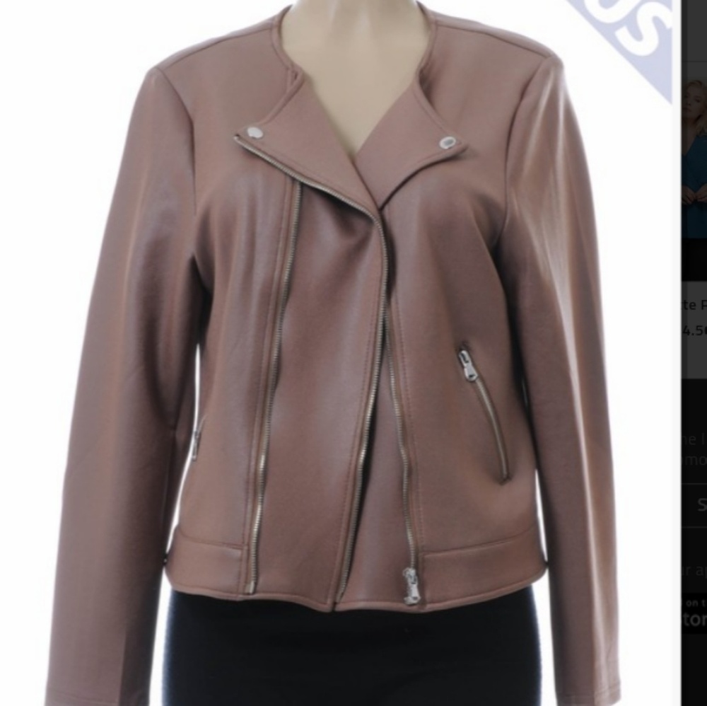 faux leather jacket